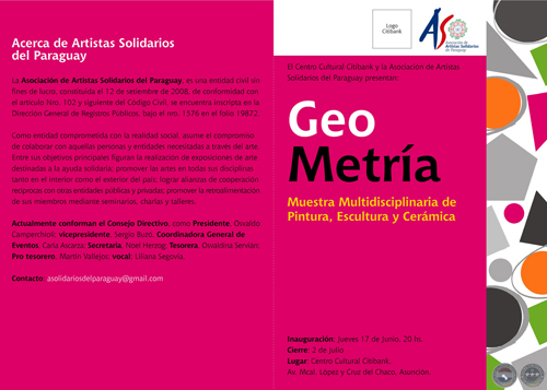 DISEÑO DE TRÍPTICOS Y DESPLEGABLES - OBRAS DE MARTA ROCÍO BENÍTEZ - AÑO 2010